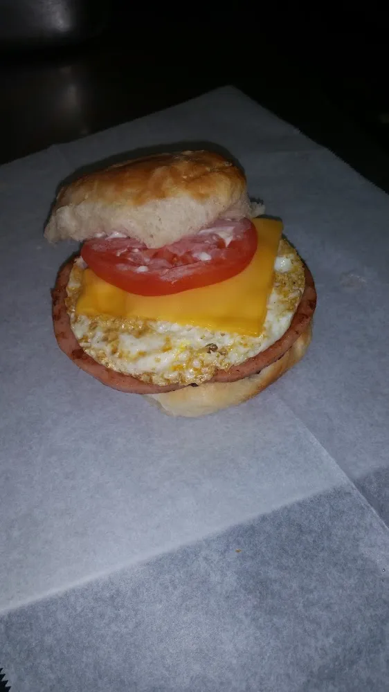 Bologna Egg and Cheese Biscuit with Tomato and Mayonnaise 3 50