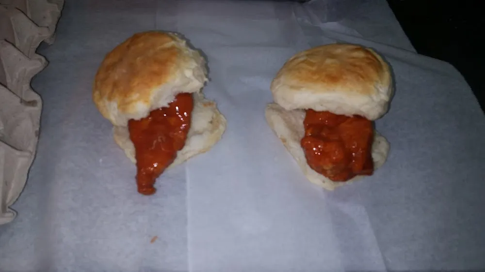 Chicken Biscuit Dipped Hot 4